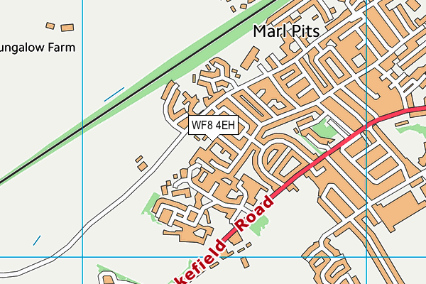 WF8 4EH map - OS VectorMap District (Ordnance Survey) WF8 4EH map - OS VectorMap District (Ordnance Survey)
