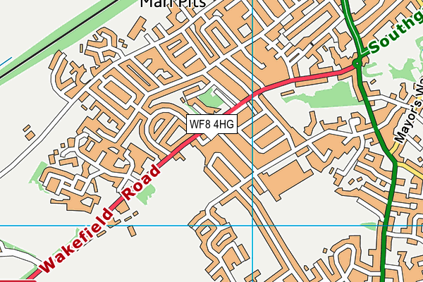 WF8 4HG map - OS VectorMap District (Ordnance Survey) WF8 4HG map - OS VectorMap District (Ordnance Survey)