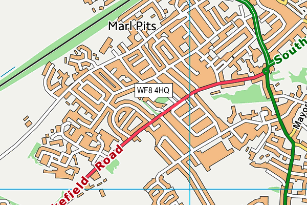 WF8 4HQ map - OS VectorMap District (Ordnance Survey) WF8 4HQ map - OS VectorMap District (Ordnance Survey)