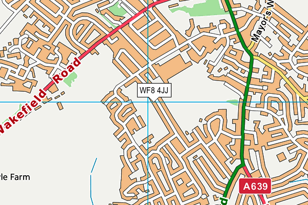 WF8 4JJ map - OS VectorMap District (Ordnance Survey) WF8 4JJ map - OS VectorMap District (Ordnance Survey)