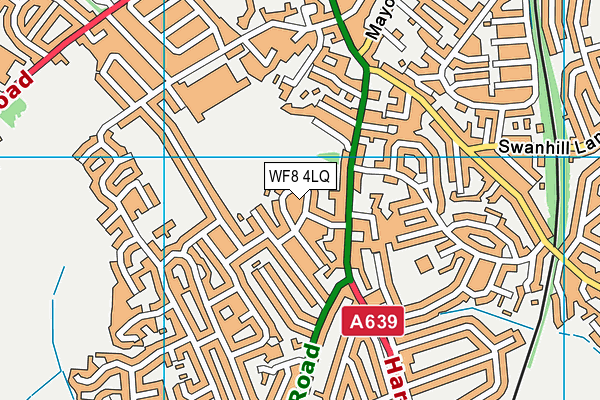 WF8 4LQ map - OS VectorMap District (Ordnance Survey) WF8 4LQ map - OS VectorMap District (Ordnance Survey)