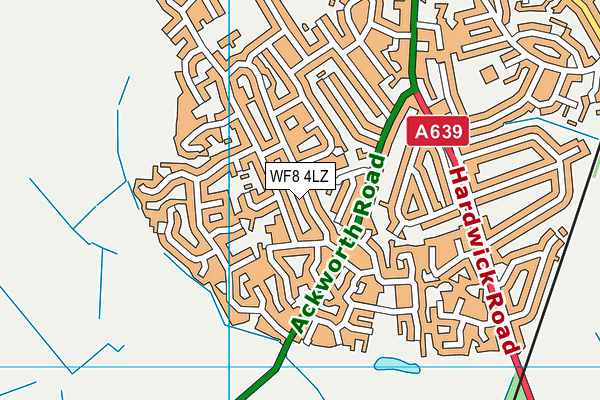 WF8 4LZ map - OS VectorMap District (Ordnance Survey) WF8 4LZ map - OS VectorMap District (Ordnance Survey)