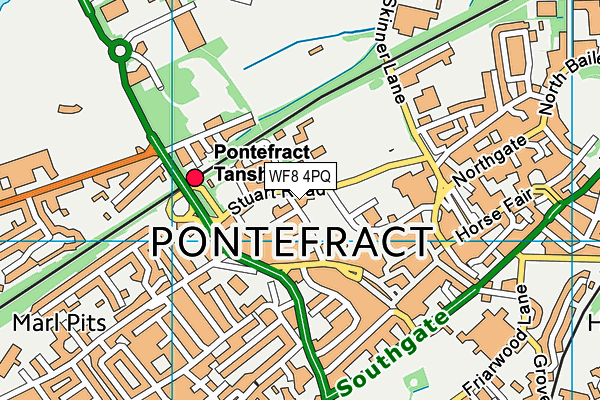 WF8 4PQ map - OS VectorMap District (Ordnance Survey) WF8 4PQ map - OS VectorMap District (Ordnance Survey)