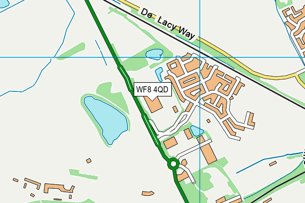 WF8 4QD map - OS VectorMap District (Ordnance Survey) WF8 4QD map - OS VectorMap District (Ordnance Survey)