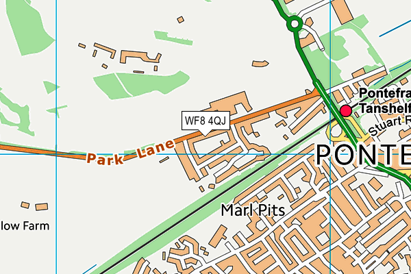 WF8 4QJ map - OS VectorMap District (Ordnance Survey) WF8 4QJ map - OS VectorMap District (Ordnance Survey)