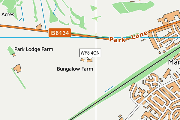 WF8 4QN map - OS VectorMap District (Ordnance Survey) WF8 4QN map - OS VectorMap District (Ordnance Survey)