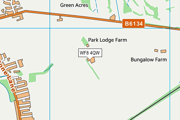 WF8 4QW map - OS VectorMap District (Ordnance Survey) WF8 4QW map - OS VectorMap District (Ordnance Survey)