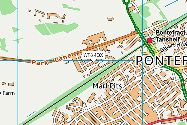 WF8 4QX map - OS VectorMap District (Ordnance Survey) WF8 4QX map - OS VectorMap District (Ordnance Survey)