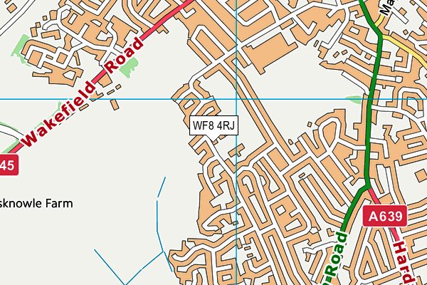WF8 4RJ map - OS VectorMap District (Ordnance Survey) WF8 4RJ map - OS VectorMap District (Ordnance Survey)