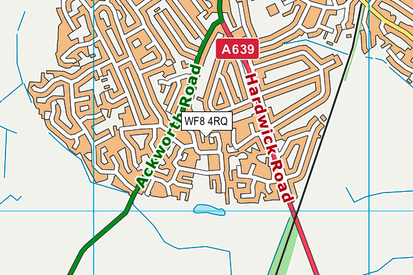 WF8 4RQ map - OS VectorMap District (Ordnance Survey) WF8 4RQ map - OS VectorMap District (Ordnance Survey)