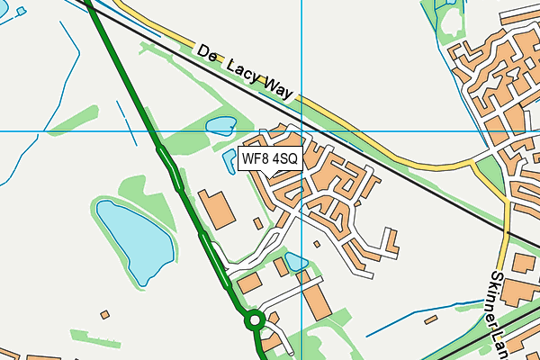 WF8 4SQ map - OS VectorMap District (Ordnance Survey) WF8 4SQ map - OS VectorMap District (Ordnance Survey)