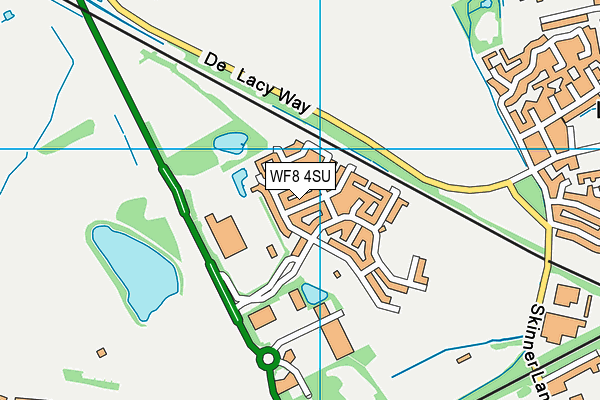 WF8 4SU map - OS VectorMap District (Ordnance Survey) WF8 4SU map - OS VectorMap District (Ordnance Survey)