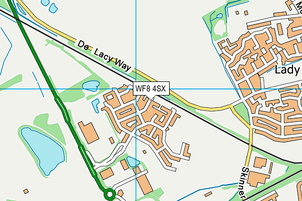 WF8 4SX map - OS VectorMap District (Ordnance Survey) WF8 4SX map - OS VectorMap District (Ordnance Survey)