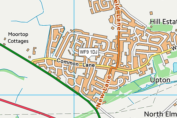 WF9 1DJ map - OS VectorMap District (Ordnance Survey) WF9 1DJ map - OS VectorMap District (Ordnance Survey)