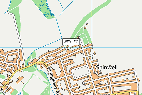 WF9 1FG map - OS VectorMap District (Ordnance Survey) WF9 1FG map - OS VectorMap District (Ordnance Survey)