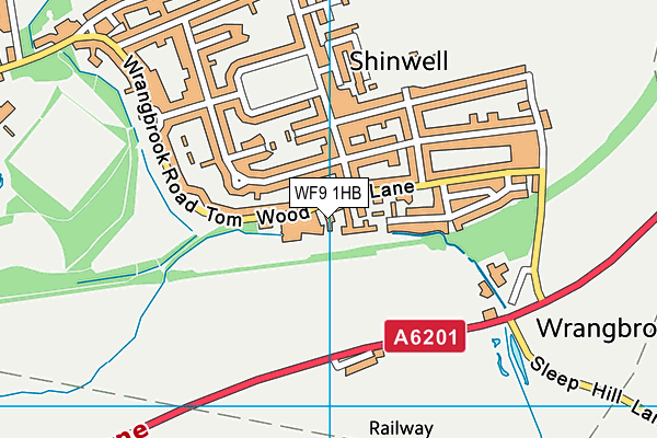 WF9 1HB map - OS VectorMap District (Ordnance Survey) WF9 1HB map - OS VectorMap District (Ordnance Survey)
