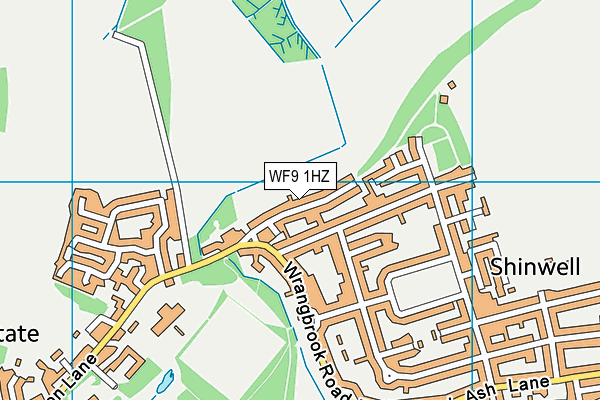 WF9 1HZ map - OS VectorMap District (Ordnance Survey) WF9 1HZ map - OS VectorMap District (Ordnance Survey)