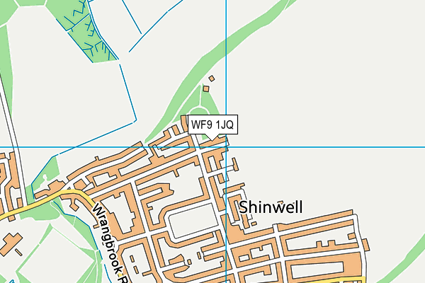 WF9 1JQ map - OS VectorMap District (Ordnance Survey) WF9 1JQ map - OS VectorMap District (Ordnance Survey)