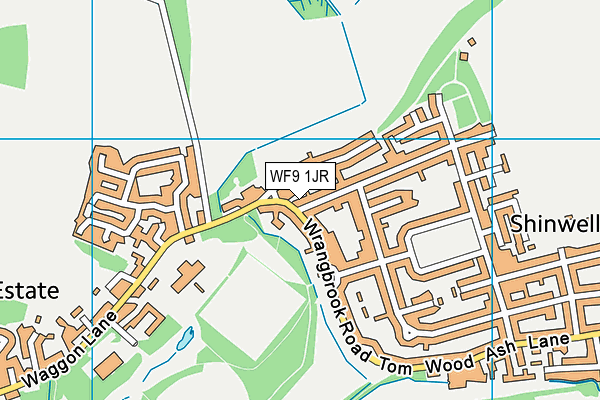 WF9 1JR map - OS VectorMap District (Ordnance Survey) WF9 1JR map - OS VectorMap District (Ordnance Survey)