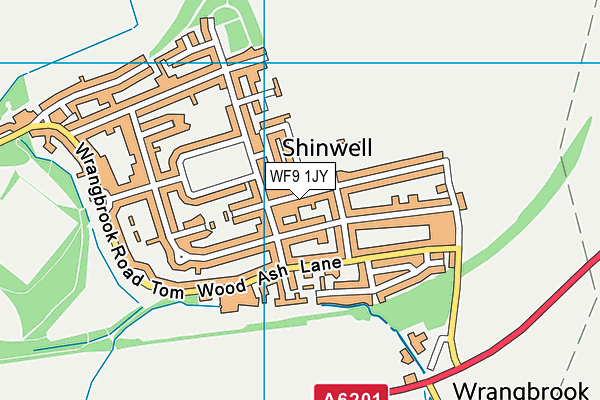 WF9 1JY map - OS VectorMap District (Ordnance Survey) WF9 1JY map - OS VectorMap District (Ordnance Survey)