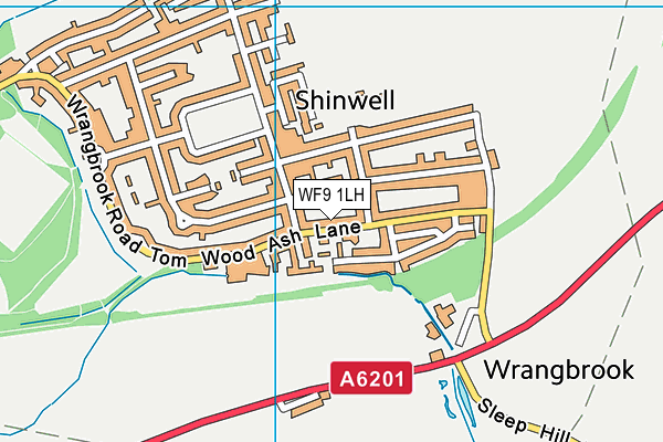 WF9 1LH map - OS VectorMap District (Ordnance Survey) WF9 1LH map - OS VectorMap District (Ordnance Survey)