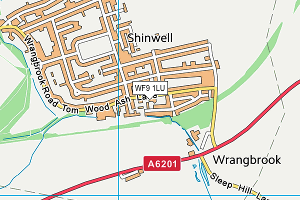 WF9 1LU map - OS VectorMap District (Ordnance Survey) WF9 1LU map - OS VectorMap District (Ordnance Survey)