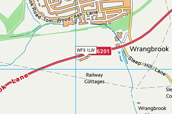 WF9 1LW map - OS VectorMap District (Ordnance Survey) WF9 1LW map - OS VectorMap District (Ordnance Survey)