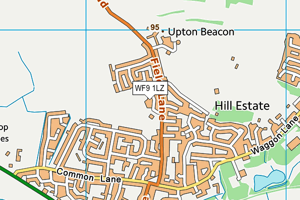 WF9 1LZ map - OS VectorMap District (Ordnance Survey) WF9 1LZ map - OS VectorMap District (Ordnance Survey)