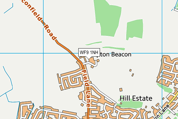WF9 1NH map - OS VectorMap District (Ordnance Survey)