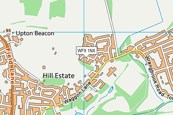 WF9 1NX map - OS VectorMap District (Ordnance Survey) WF9 1NX map - OS VectorMap District (Ordnance Survey)