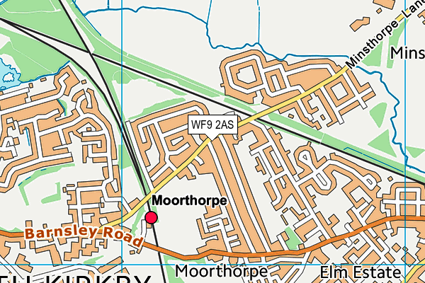 WF9 2AS map - OS VectorMap District (Ordnance Survey) WF9 2AS map - OS VectorMap District (Ordnance Survey)