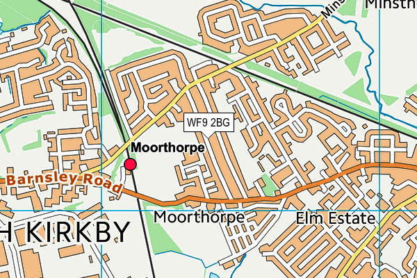 WF9 2BG map - OS VectorMap District (Ordnance Survey) WF9 2BG map - OS VectorMap District (Ordnance Survey)