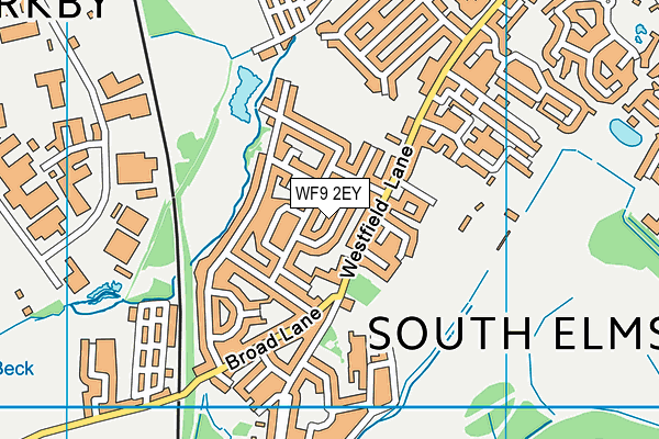 WF9 2EY map - OS VectorMap District (Ordnance Survey) WF9 2EY map - OS VectorMap District (Ordnance Survey)