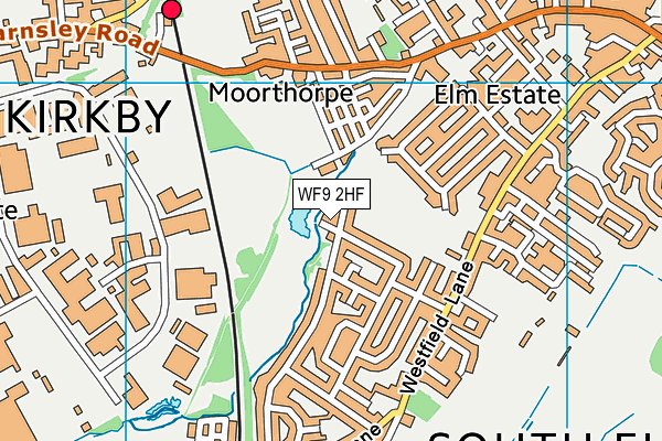 WF9 2HF map - OS VectorMap District (Ordnance Survey) WF9 2HF map - OS VectorMap District (Ordnance Survey)