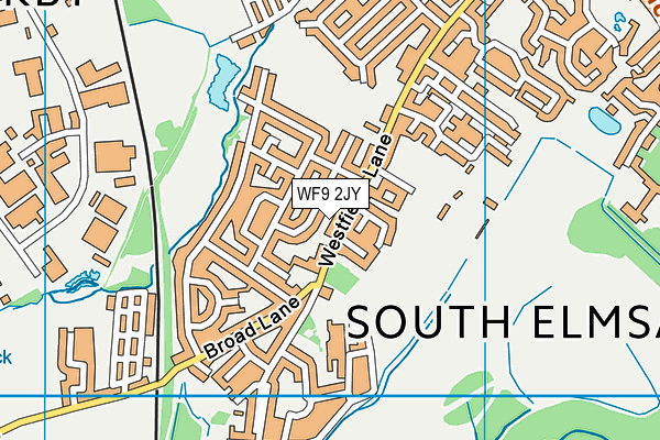 WF9 2JY map - OS VectorMap District (Ordnance Survey) WF9 2JY map - OS VectorMap District (Ordnance Survey)