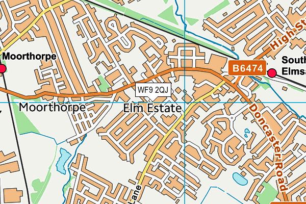 WF9 2QJ map - OS VectorMap District (Ordnance Survey) WF9 2QJ map - OS VectorMap District (Ordnance Survey)