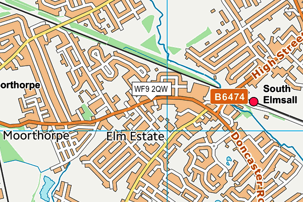WF9 2QW map - OS VectorMap District (Ordnance Survey) WF9 2QW map - OS VectorMap District (Ordnance Survey)