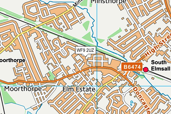 WF9 2UZ map - OS VectorMap District (Ordnance Survey) WF9 2UZ map - OS VectorMap District (Ordnance Survey)