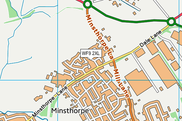 WF9 2XL map - OS VectorMap District (Ordnance Survey) WF9 2XL map - OS VectorMap District (Ordnance Survey)