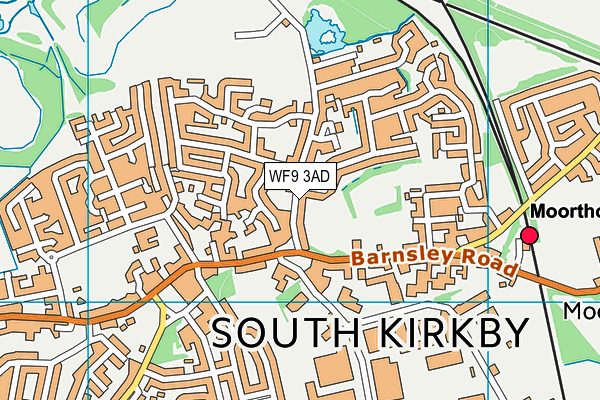 WF9 3AD map - OS VectorMap District (Ordnance Survey) WF9 3AD map - OS VectorMap District (Ordnance Survey)