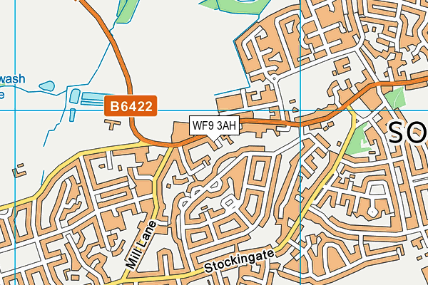 WF9 3AH map - OS VectorMap District (Ordnance Survey) WF9 3AH map - OS VectorMap District (Ordnance Survey)