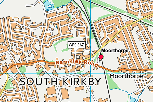 WF9 3AZ map - OS VectorMap District (Ordnance Survey) WF9 3AZ map - OS VectorMap District (Ordnance Survey)