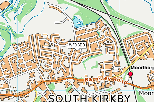WF9 3DD map - OS VectorMap District (Ordnance Survey) WF9 3DD map - OS VectorMap District (Ordnance Survey)