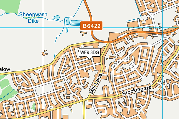 WF9 3DG map - OS VectorMap District (Ordnance Survey) WF9 3DG map - OS VectorMap District (Ordnance Survey)