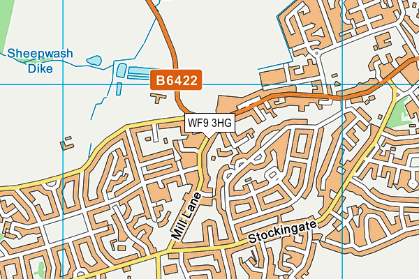 WF9 3HG map - OS VectorMap District (Ordnance Survey) WF9 3HG map - OS VectorMap District (Ordnance Survey)