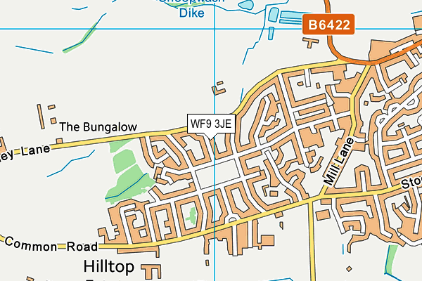 WF9 3JE map - OS VectorMap District (Ordnance Survey) WF9 3JE map - OS VectorMap District (Ordnance Survey)