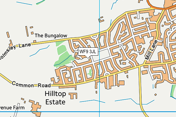 WF9 3JL map - OS VectorMap District (Ordnance Survey) WF9 3JL map - OS VectorMap District (Ordnance Survey)