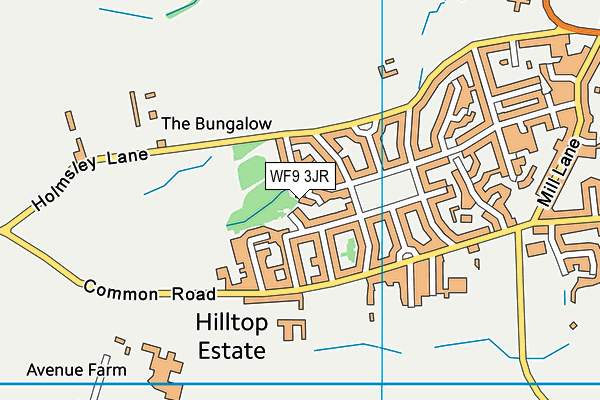 WF9 3JR map - OS VectorMap District (Ordnance Survey) WF9 3JR map - OS VectorMap District (Ordnance Survey)