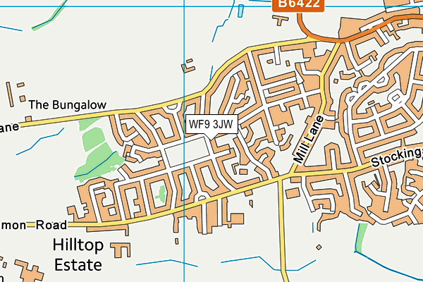 WF9 3JW map - OS VectorMap District (Ordnance Survey) WF9 3JW map - OS VectorMap District (Ordnance Survey)