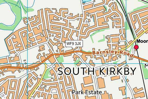 WF9 3JX map - OS VectorMap District (Ordnance Survey) WF9 3JX map - OS VectorMap District (Ordnance Survey)